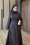 ELBİSETaşlı Elbise 1205 Kahverengi