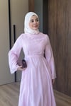 ELBİSETaşlı Elbise 1205 Pudra 
