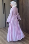 ELBİSETaşlı Elbise 1205 Pudra 