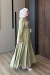 ELBİSETaşlı Elbise 1205 Yağyeşili