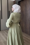 ELBİSETaşlı Elbise 1205 Yağyeşili