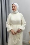 ELBİSEVERA PİLİSELİ ELBİSE 1001 EKRU
