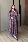ELBİSEViskon Desenli Elbise 1103 Bordo