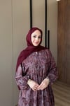 ELBİSEViskon Desenli Elbise 1103 Bordo