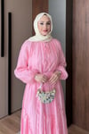 ELBİSEVual Elbise 1193 Pembe