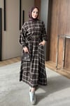 ELBİSEZra Model Elbise 1051 Kahve