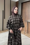 ELBİSEZra Model Elbise 1051 Kahve