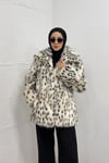 KABAN & MONTLeopar Desenli Kürk 1062 Camel