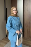 TAKIMAsimetrik Kesim Kot Takım 1056 Denim