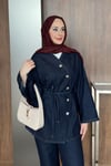 TAKIMAsimetrik Kesim Kot Takım 1056 Lacivert