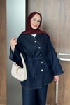 TAKIMAsimetrik Kesim Kot Takım 1056 Lacivert