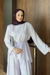 TAKIMAsimetrik Pantolonlu Takım 1188 Pudra