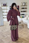 TAKIMAsimetrik Pantolonlu Takım Bordo1090 