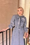 TAKIMBağlamalı Etekli Takım 1066 Buz Mavisi