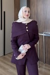 TAKIMCeketli Pelerinli Takım 1184 Bordo