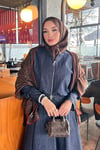 TAKIMÇizgili Etekli Denim Takım 1065 Lacivert