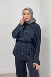 TAKIMÇizgili Pantolonlu Takım 1081 Lacivert