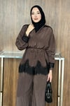 TAKIMDantelli Pantolonlu Takım 1075 Kahve