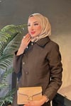 TAKIMGold Düğmeli Etekli Takım 1068 Kahve