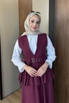 TAKIMKemer Detaylı Takım 1113 Bordo