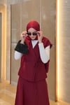 TAKIMKeten Yelek Etekli Takım 02125 Bordo