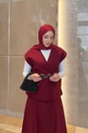 TAKIMKeten Yelek Etekli Takım 02125 Bordo