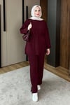 TAKIMLinda Pantolonlu Takım 1131 Bordo 