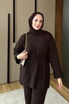 TAKIMLinda Pantolonlu Takım 1131 Kahve