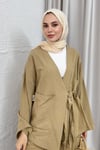 TAKIMNOUN KİMONO KETEN TAKIM 1044 HAKİ