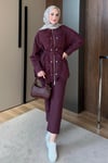 TAKIMÖnü Tüylü Takım 1046 Bordo