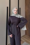 TAKIMOysho Asimetrik Takım 1107 Kahverengi 