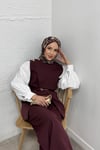 TAKIMPantolon Yelekli Takım 1074 Bordo