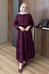 TAKIMŞifon Etekli Takım 1098 Bordo