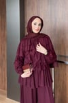 TAKIMŞifon Pantolonlu Takım 1189 Bordo