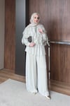 TAKIMŞifon Pantolonlu Takım 1189 Çağla