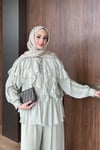 TAKIMŞifon Pantolonlu Takım 1189 Çağla