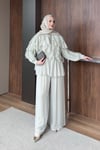 TAKIMŞifon Pantolonlu Takım 1189 Çağla