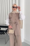 TAKIMSoi Pantolonlu Takım 1064 Bej