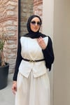 TAKIMYelekli Etekli  Takım 51007 Ekru