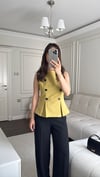 BLUZBüşceÇİFT DÜĞME DETAYLI BLUZ YEŞİL