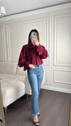 BLUZBüşceMODAL BLUZ BORDO