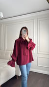BLUZBüşceMODAL BLUZ BORDO