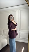 CEKETBüşceÇİZGİLİ KOL DETAYLI ASTARLI CEKET MÜRDÜM