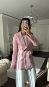 CEKETBüşceKRUVAZE TUVİT DESENLİ CEKET PEMBE