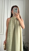 ELBİSEBüşceADAÇAYI DANTEL YAKA MAXİ ELBİSE