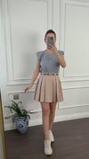 ETEKBüşceBEJ PİLELİ MİNİ ETEK