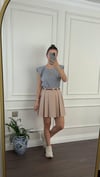 ETEKBüşceBEJ PİLELİ MİNİ ETEK