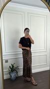 ETEKBüşceSATEN LEOPAR DESENLİ ETEK