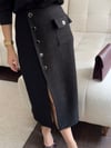 ETEKBüşceYIRTMAÇLI TUVİT ETEK SİYAH