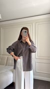 GÖMLEKBüşceÇİZGİLİ GÖMLEK BORDO